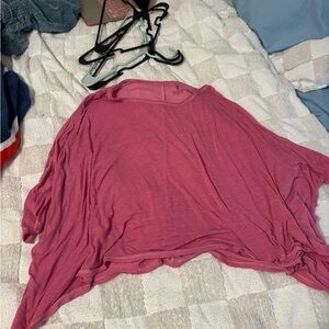 Free People Raspberry Short Sleeve Tee